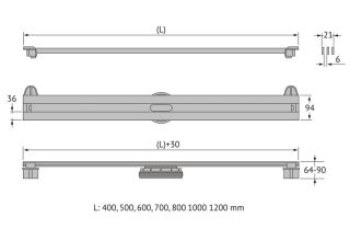 Душевой лоток Berges Super Slim 090084 120см хром матовый
